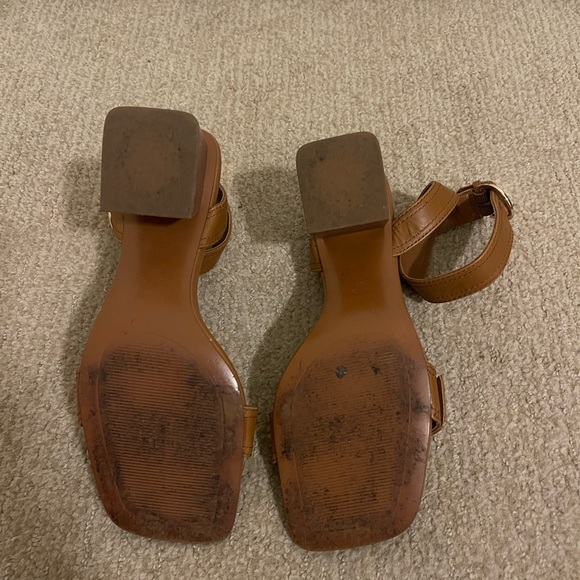 Mango strappy block heels, camel color. - Picture 3 of 3